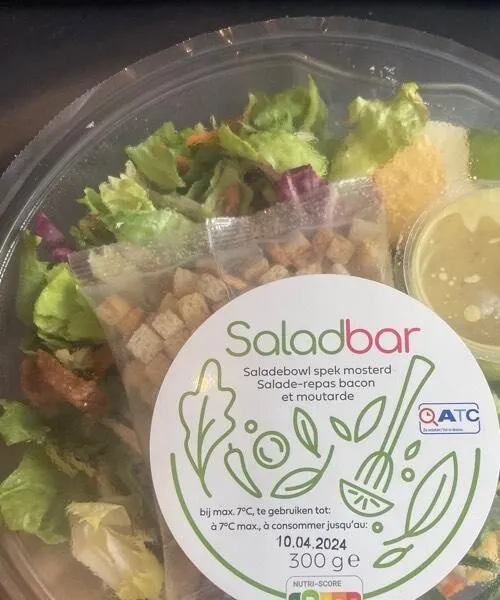 Salade repas bacon et moutarde