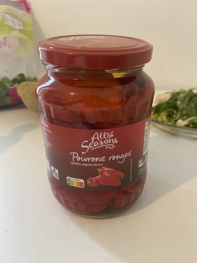 Poivrons rouges grillés aigres-doux