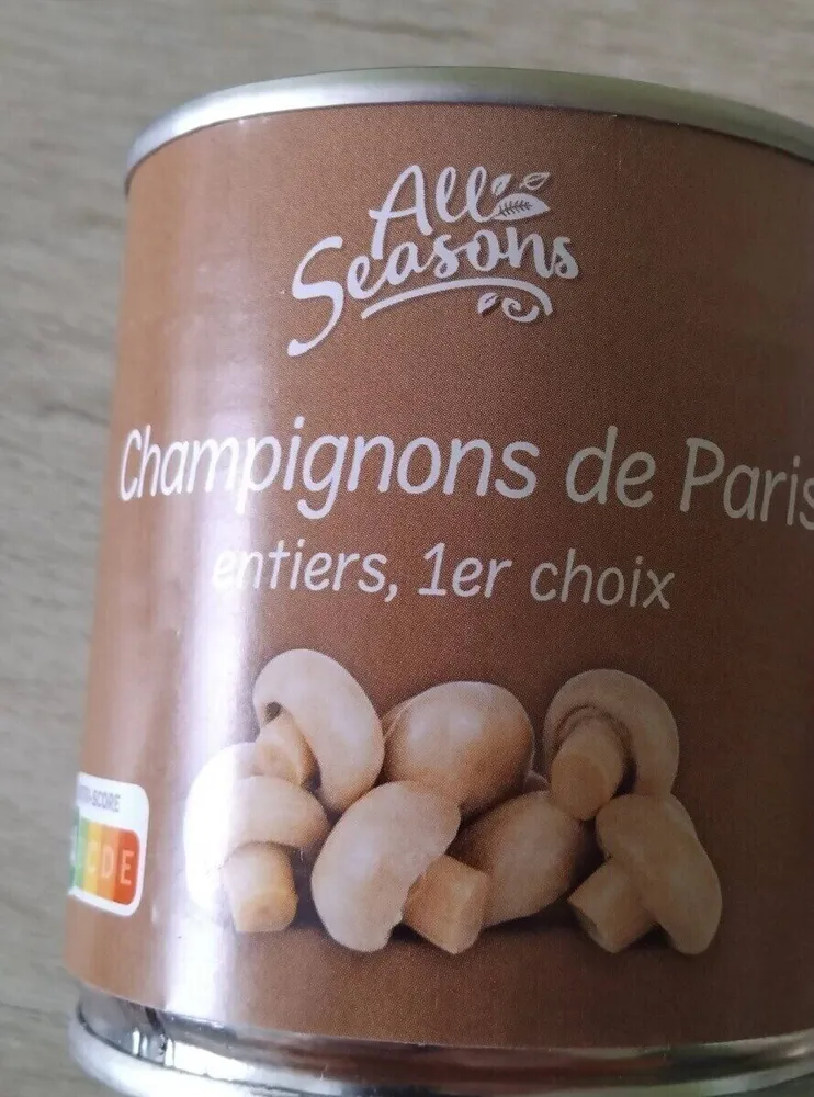 Champignons de Paris entiers, 1er choix
