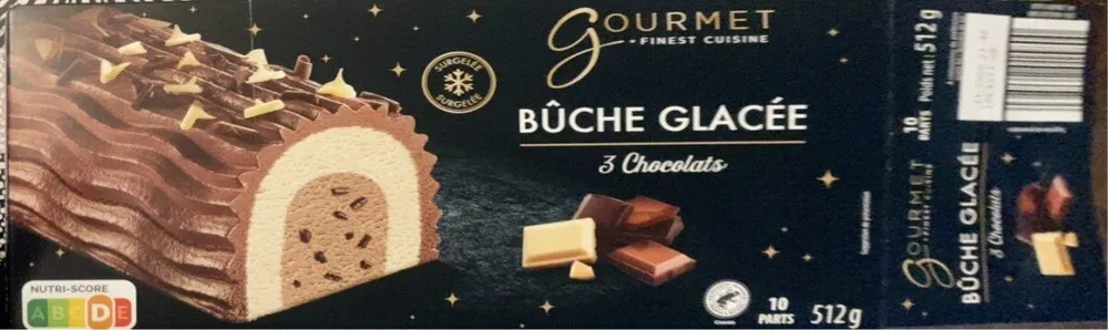 Bûche glacée 3 chocolats