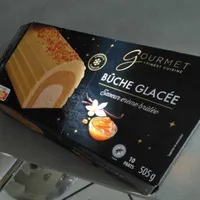 Bûche glacée saveur crème brûlée