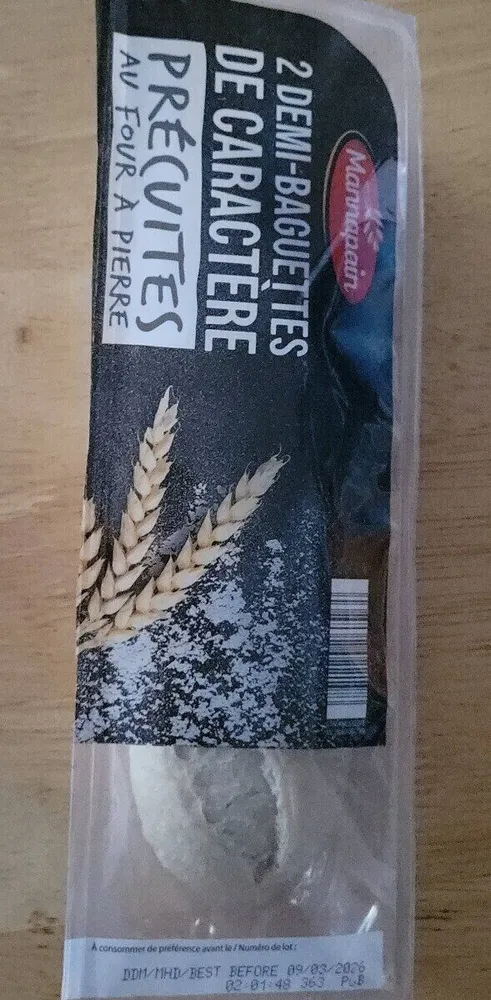 2 Demi Baguettes De Caractère Précuites Aldi
