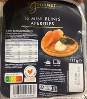 16 mini Blinis décongelés