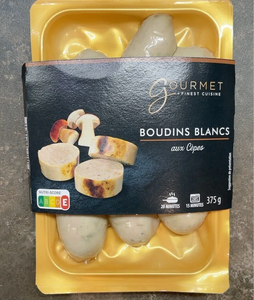 Boudins blancs au cèpes