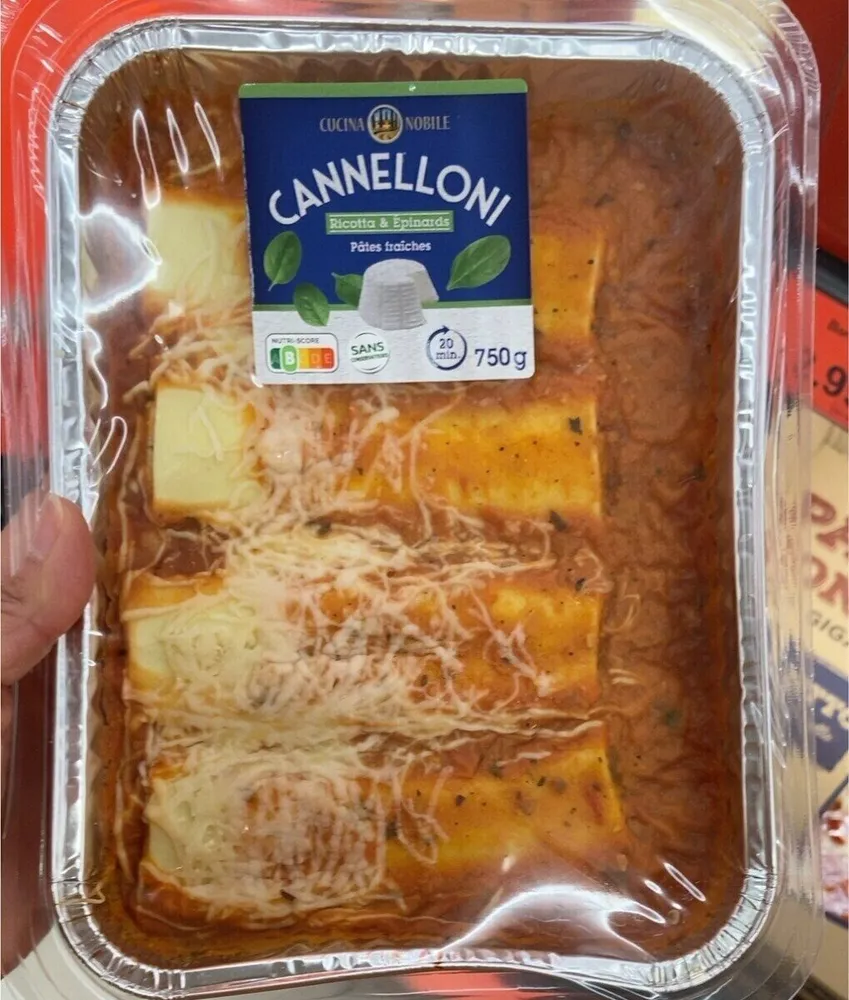 Cannelloni ricotta & épinards