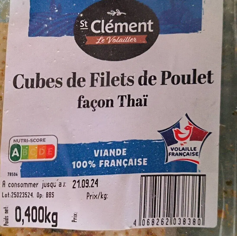 Cube de poulet façon thaï