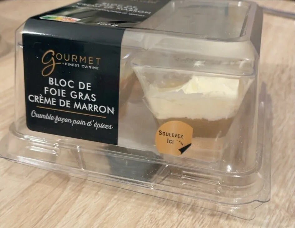 Verrines Foie Gras & Crème de Marron & Crumble pain d’épices