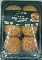 6 mini burgers rossini