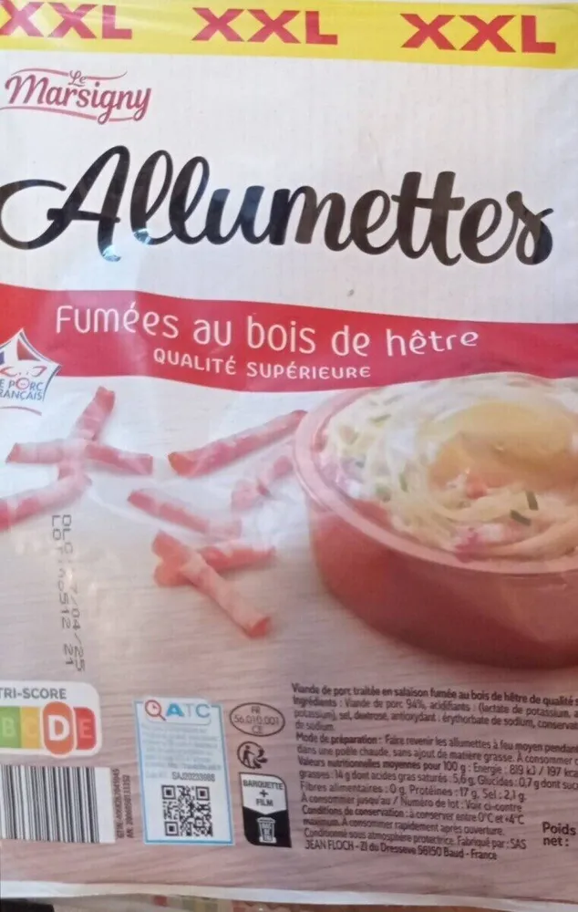 Allumettes fumées au bois de hêtre