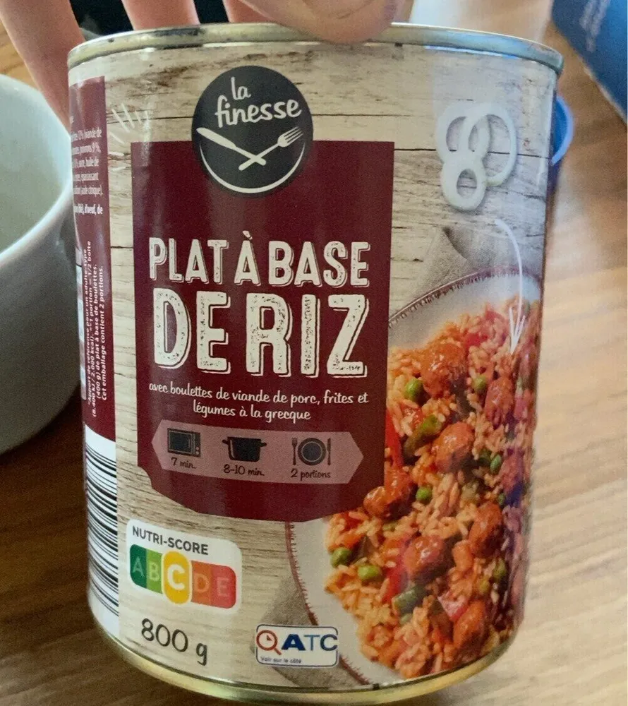 Plat à base de riz boulettes de porc
