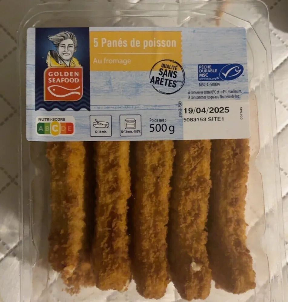 5 Panés de poisson Au fromage