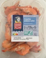 Crevettes entieres cuites
