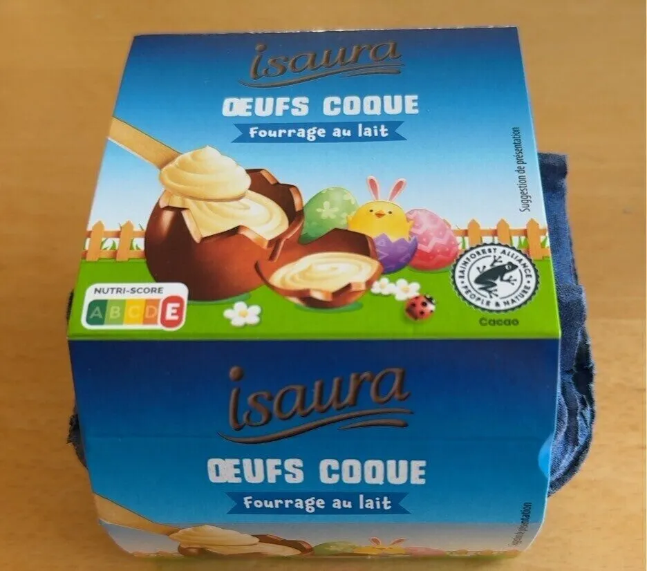 Oeuf coque fourrage lait