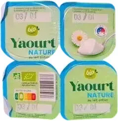 Yaourt nature au lait entier bio