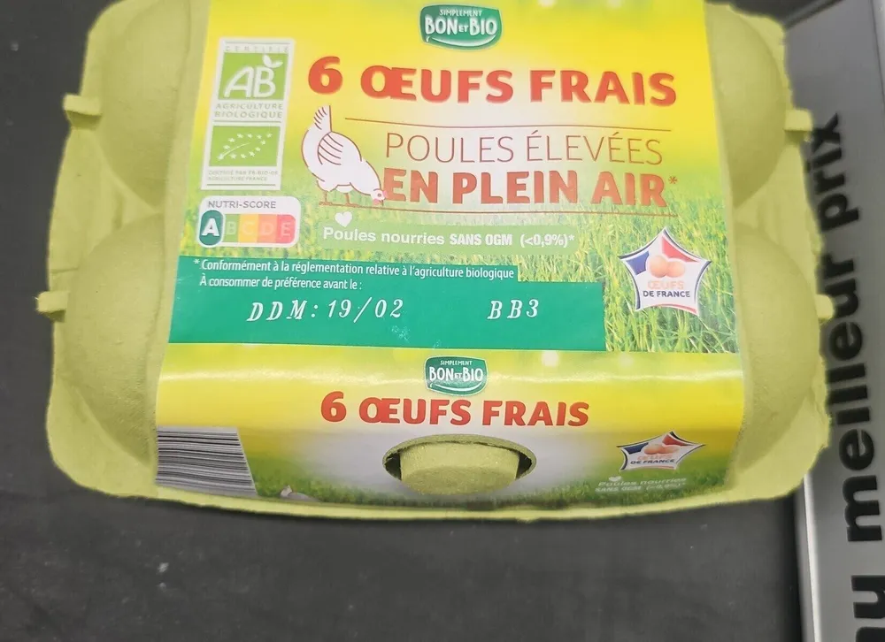 6 oeufs frais