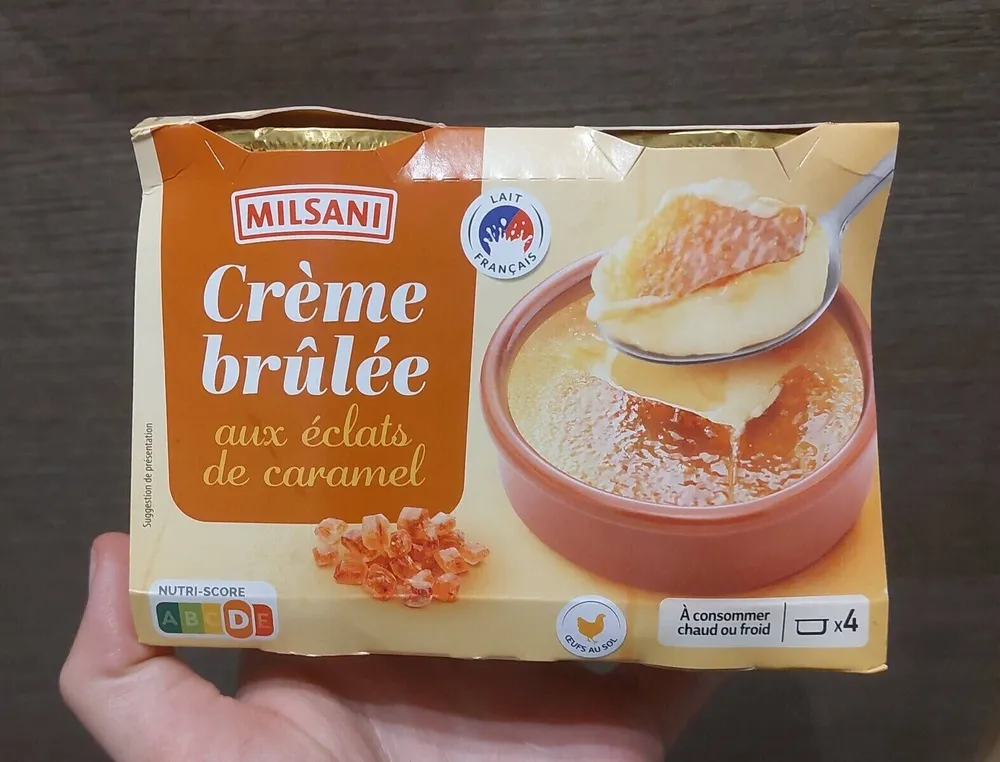 Crème brûlée aux éclats de caramel