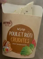 Wrap poulet rôti crudités