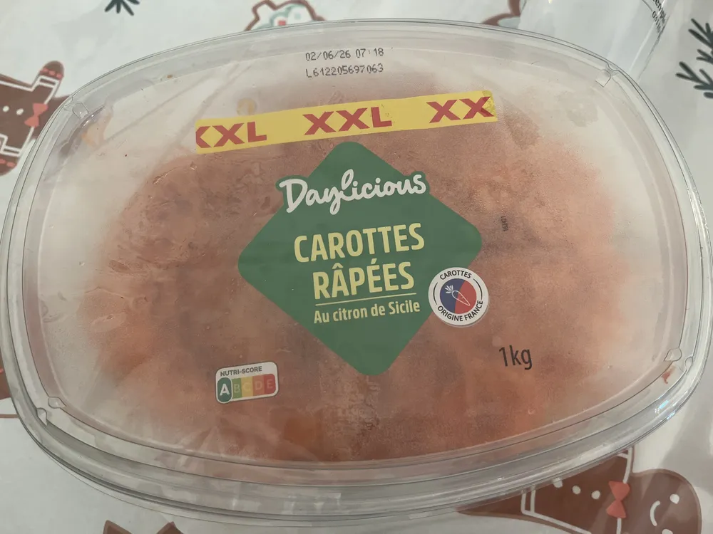 Carottes râpées au citron de Sicile XXL