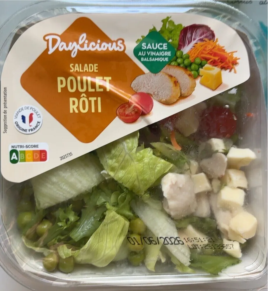 Salade poulet rôti
