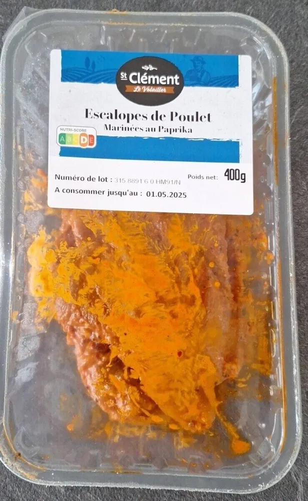 Escalopes de Poulet Marinées au Paprika