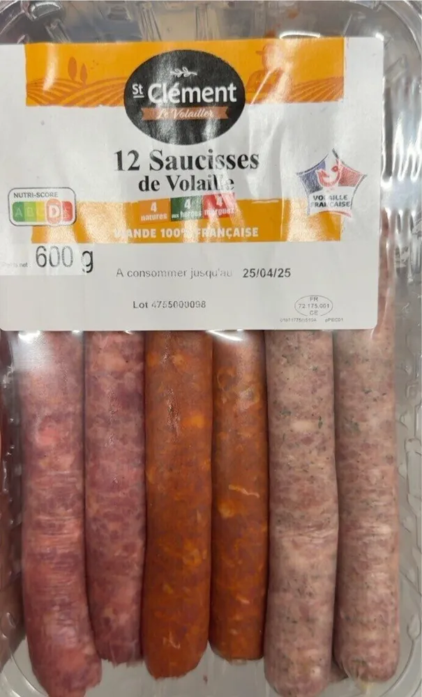 Saucisses de volaille