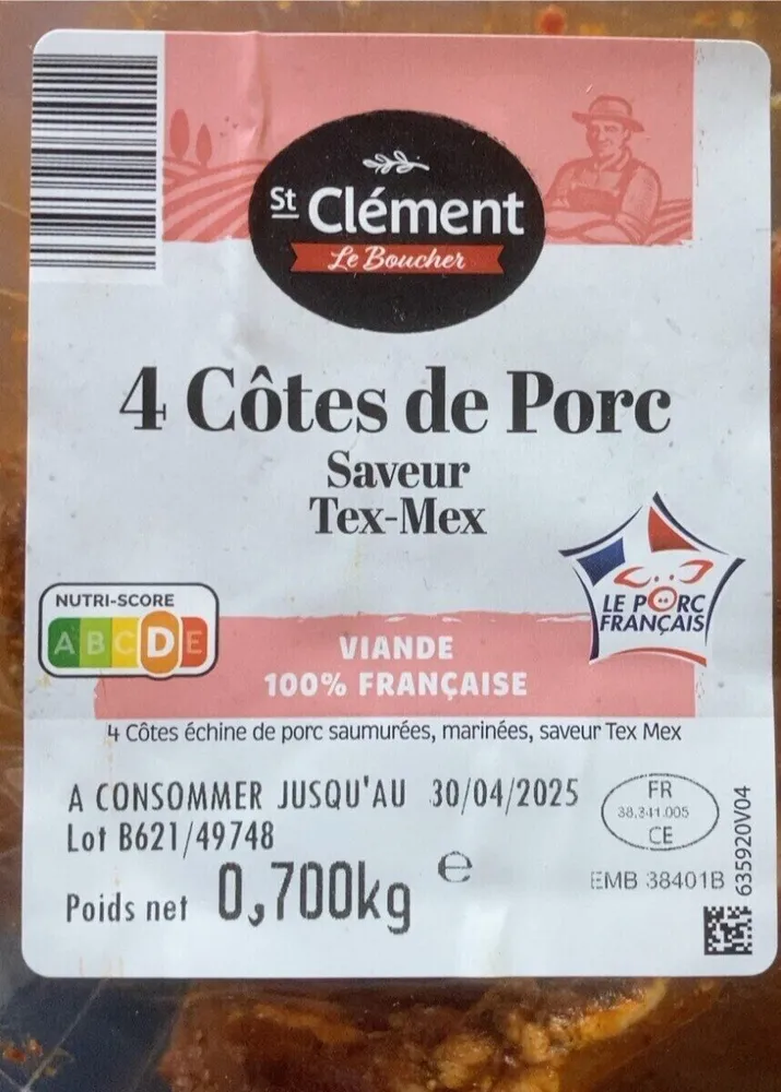 Côtes de Porc Saveur Tex-Mex