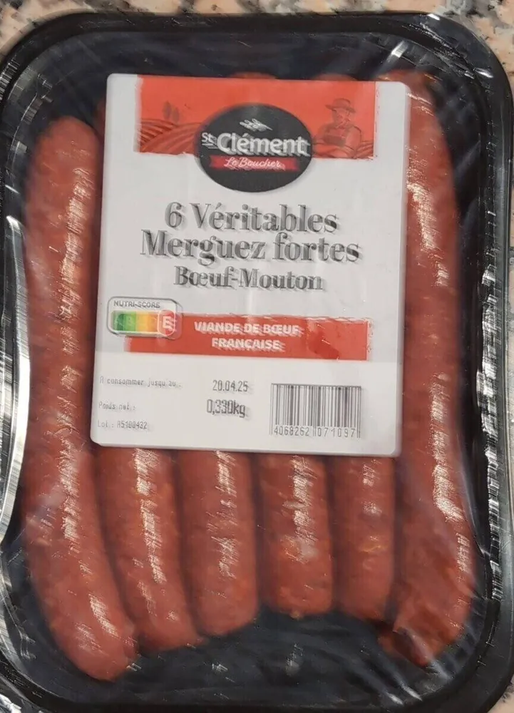 6 Véritables Merguez fortes Bœuf-Mouton