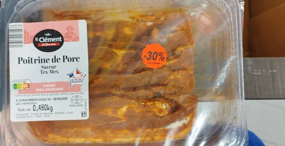 Poitrine de Porc Saveur Tex-Mex