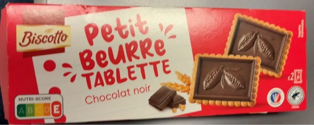 Petit beurre tablette chocolat noir