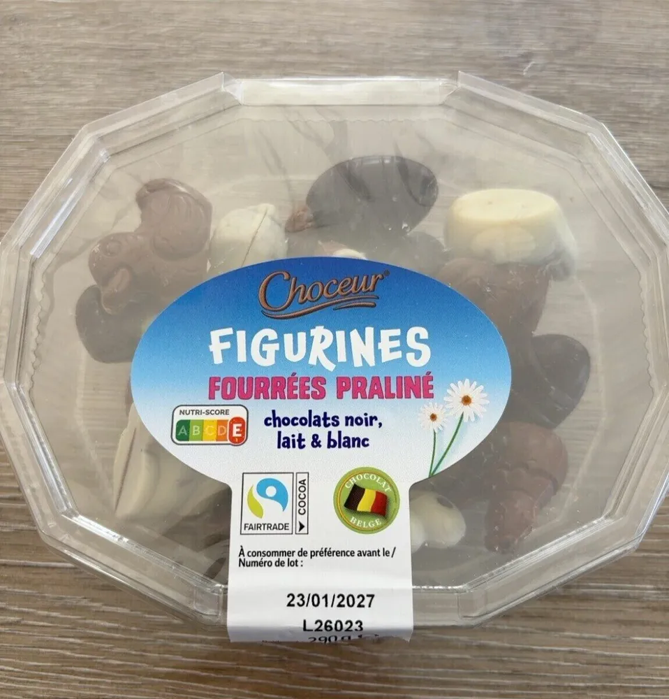 figurines fourrées praliné