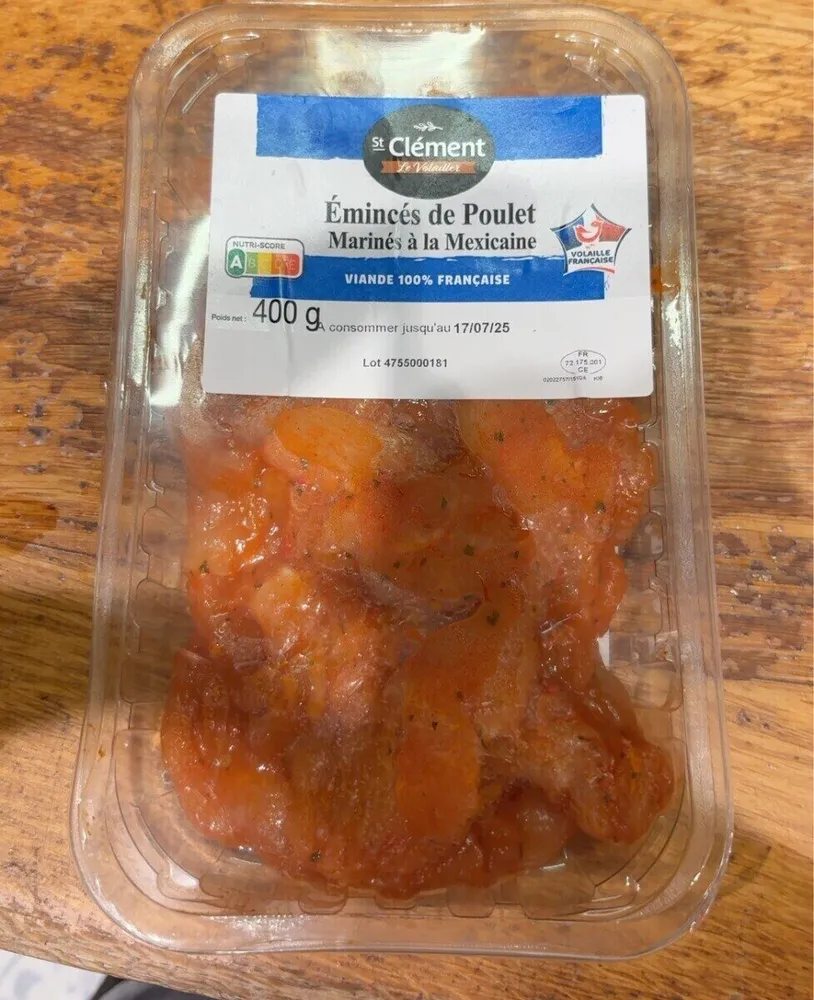 Émincés de Poulet Marinés à la Mexicaine
