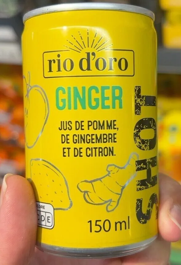 GINGER SHOT JUS DE POMME, DE GINGEMBRE ET DE CITRON.