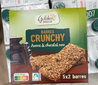 Barres crunchy avoine & chocolat noir