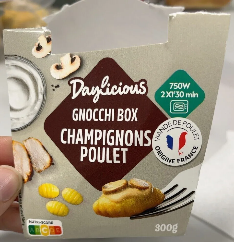 Gnocchi box champignons poulet