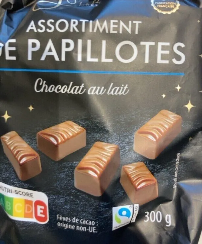 Assortiment de papillotes chocolat au lait