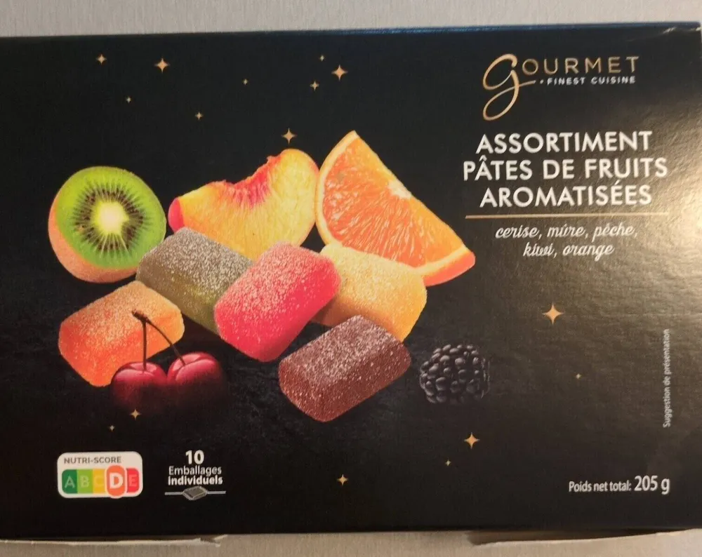 ASSORTIMENT PÂTES DE FRUITS AROMATISÉES