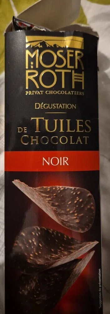 DÉGUSTATION DE TUILES CHOCOLAT NOIR