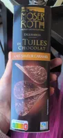 Tuiles de chocolat saveur lait caramel