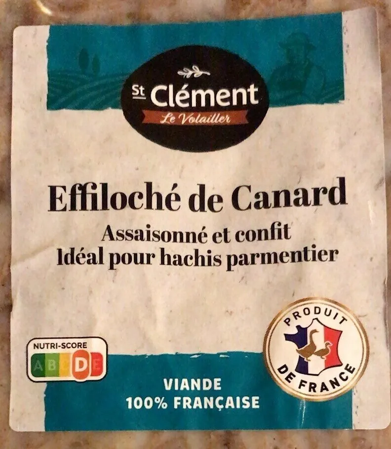 Effiloché de viande de canard confite à la graisse de canard, assaisonnée