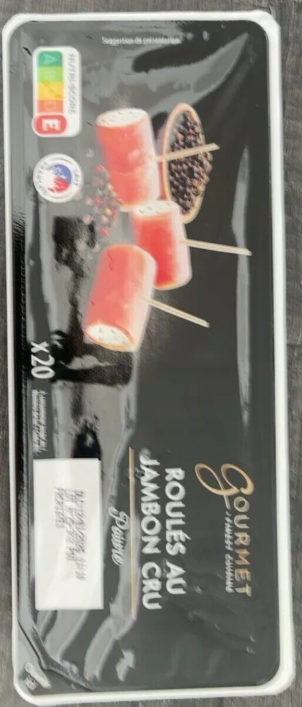 Roulés de jambon cru