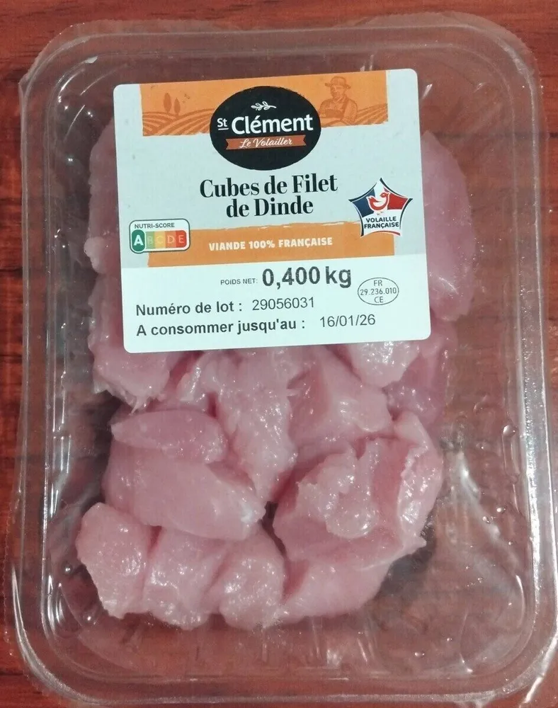 Cubes de filet de dinde
