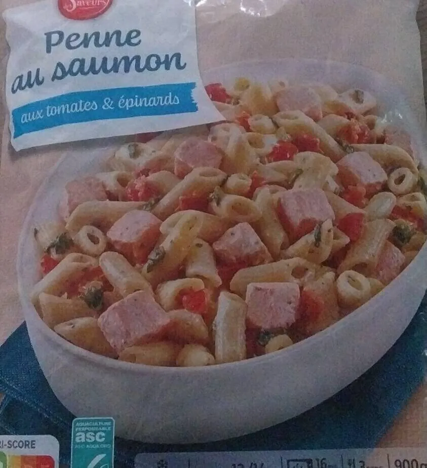 Penne au saumon aux tomates & epinards