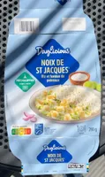 Noix de st Jacques Riz et fondue de poireaux