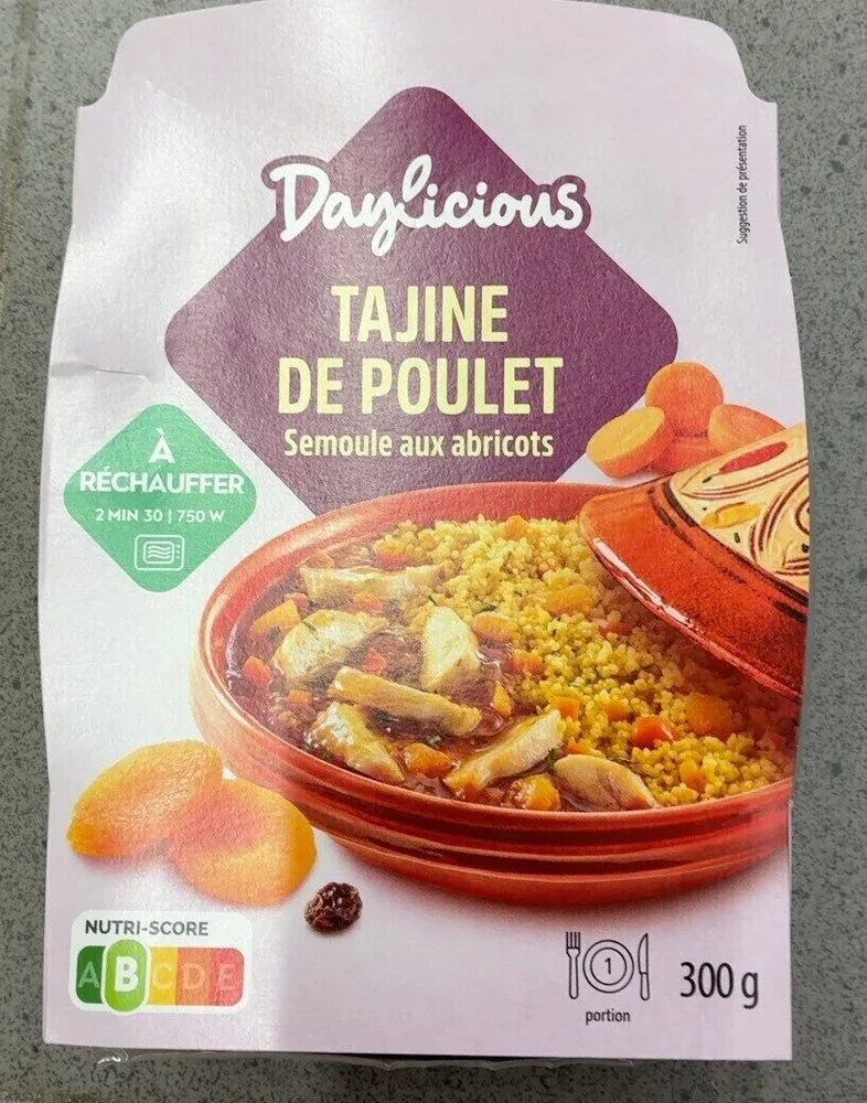 Tajine de poulet semoule aux abricots
