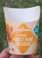 Wrap poulet pané cheddar