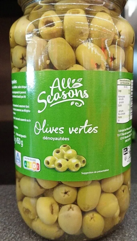 Olives vertes dénoyautées