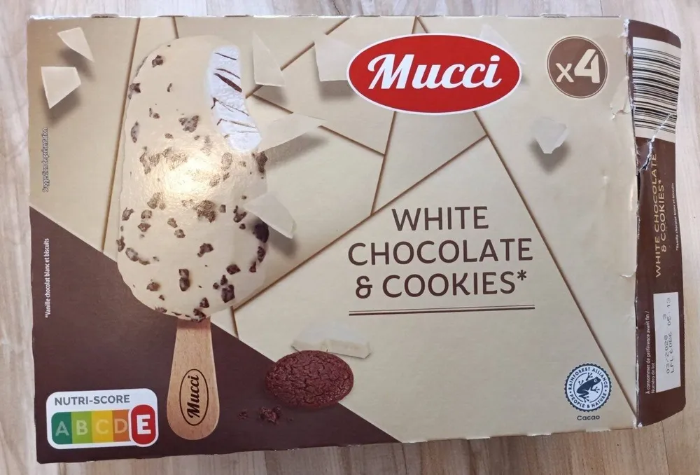 Glace White chocolate and cookies