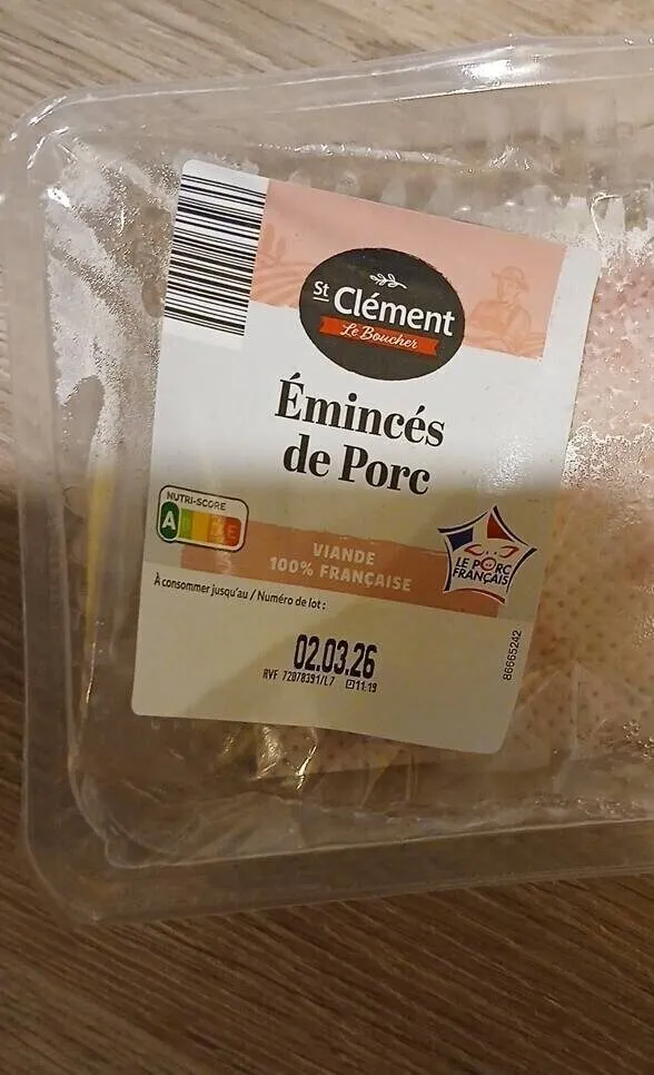 Émincé de porcs
