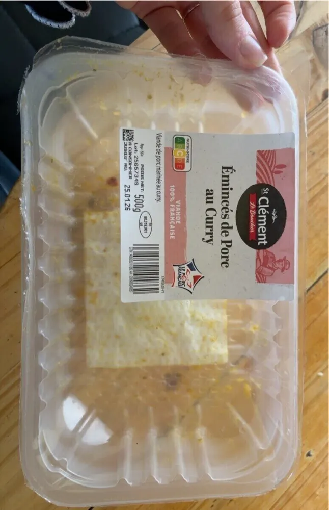 Emincee de porc curry
