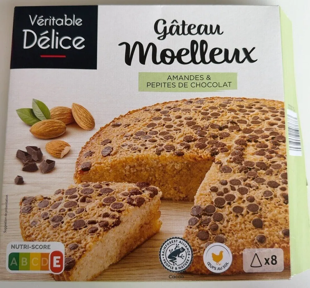 Gâteau moelleux amandes & chocolat